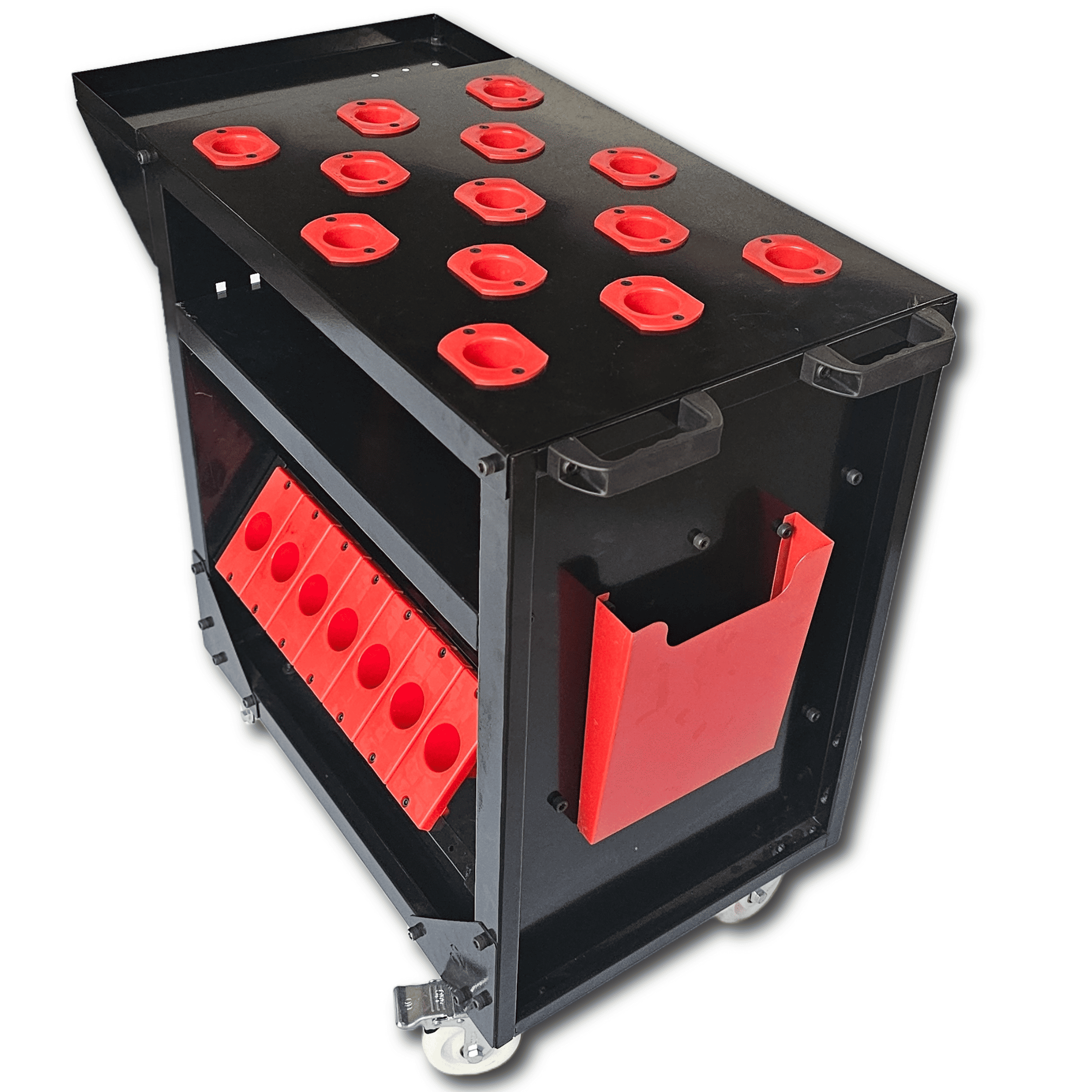 Tool Trolley - Top view showing organized tool storage by V R Bellows