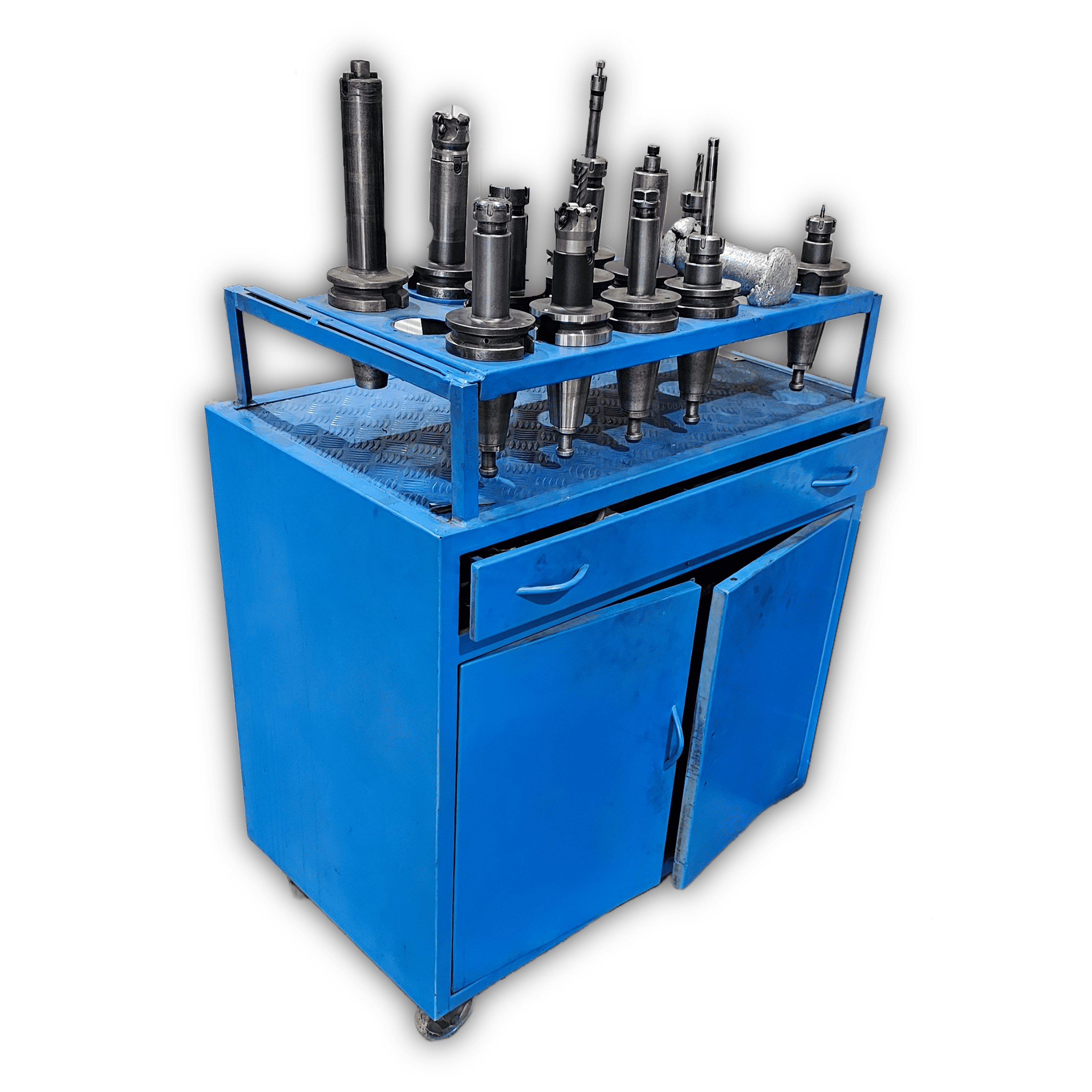 Tool Trolley - Detailed view of tool holder compartments by V R Bellows